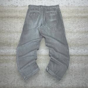 Vintage 90s Gap Corduroy Pants 35x32 Baggy Wide Leg Sage Green Pleated